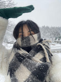 Check Fringe Long Muffler