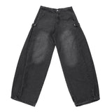 Duo Snap Balloon Denim Pants