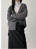 [wool50%] Cornet Alpaca Boucle Overfit Cardigan