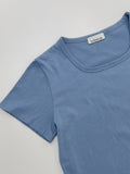 [INC MADE] Silket Square Neck Short Sleeve T-Shirt