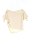 Lace carry diagonal tee