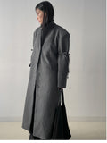 [unisex] Ribbon Two-Way Overfit Long Coat