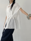 Lace Pintuck Half Blouse