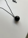 Black Bold Drop Layered Necklace