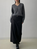 Demure V-neck Raglan Knit