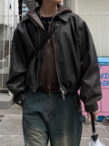 Berlin Crack Washing Leather Jacket