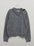 Unbalanced Collar Loose Fit Knit