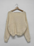 Leaf Boatneck Crop Knit