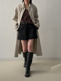 [handmade/wool90%] Mohair Hidden Robe Handmade Long Coat
