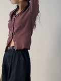Wave Stripe Cardigan T-Shirt