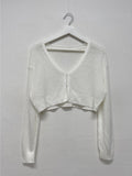 Hook Crop Knit Cardigan