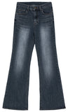 Dirt washing flared jeans