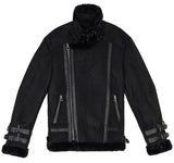 Worth leather fur shearling jacket