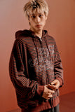 EMPTY STRIPE ZIP UP HOODIE