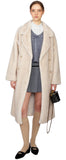 Harmo belted shearling long coat