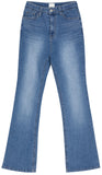 Lead washing flared jeans