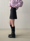 Sharp Hairy Mini Skirt