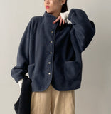Uju High Neck Raglan Fleece Jacket