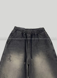 Sand Washing Damage Bermuda Denim