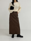 58 Strap Cargo Maxi Long Skirt