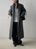 [unisex] Ribbon Two-Way Overfit Long Coat