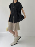 Lace Pintuck Half Blouse