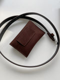 Suede Snap Card Wallet Belt