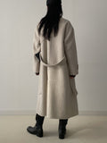 [handmade/wool90%] Mohair Hidden Robe Handmade Long Coat