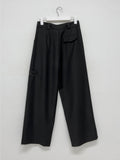 Hayden Two-Tuck Long Wide Slacks