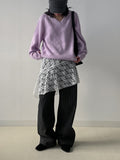 [wool30%] Riddle Mohair V-neck loose fit knit