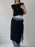 [set] Dining layered knit two-piece
