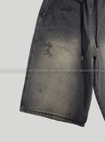 Sand Washing Damage Bermuda Denim