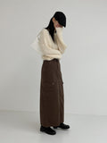 58 Strap Cargo Maxi Long Skirt