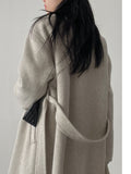 [handmade/wool90%] Mohair Hidden Robe Handmade Long Coat