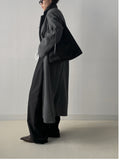 [unisex] Ribbon Two-Way Overfit Long Coat