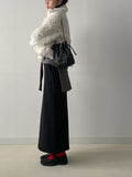 Teddy banding H-line long skirt