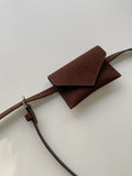 Suede Snap Card Wallet Belt