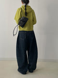 344 Vintage Brushed Balloon Wide Denim Pants