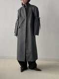 [unisex] Ribbon Two-Way Overfit Long Coat