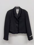 Fringe 3 Button Overfit Crop Jacket