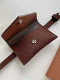 Suede Snap Card Wallet Belt
