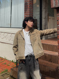 Brown Tin Brush Wide Denim