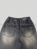 Sand Washing Damage Bermuda Denim