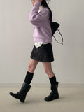 Sharp Hairy Mini Skirt