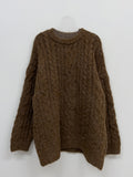 Angora Cable Overfit Long Knit