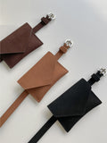 Suede Snap Card Wallet Belt