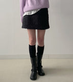Sharp Hairy Mini Skirt