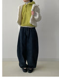 344 Vintage Brushed Balloon Wide Denim Pants