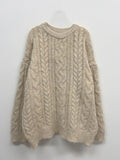 Angora Cable Overfit Long Knit