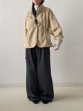 Uju High Neck Raglan Fleece Jacket